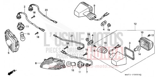 WINKER (V-Y/1/2/3-CM) CBR1100XXY de 2000